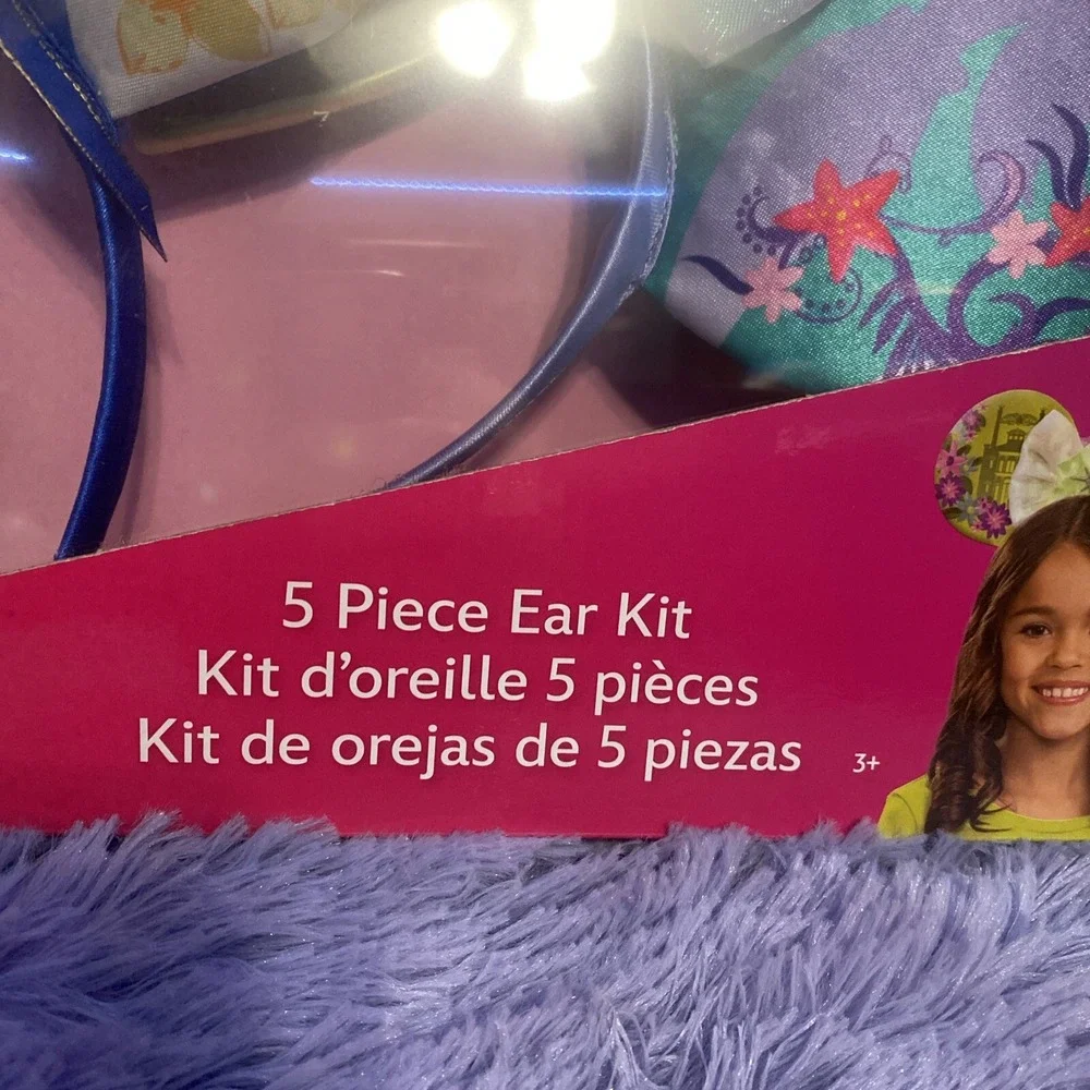 Disney Princess 5 Piece Ear Kit Headbands Ariel Tiana Rapunzel Snow White Belle